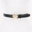 Faux Leather Metal Shell Buckle Belt
