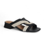 Verina Sandals Straw - Black Off-White 45500