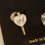 Gold Dipped Enamel Ribbon Bow Heart Hoop Earrings