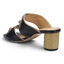 Willow Leather Slide Sandal Mule Rope Heel - Black Pewter