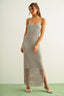 D3519   NET PATTERN ON BOTTOM KNITTED DRESS