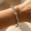 Gold Plated Two Tone Magnetic Clasp Bracelet