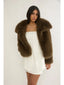 Shawl Faux Fur Coat