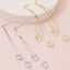 Cz Gem And Heart Long Chain Dangle Earrings