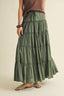 Olive Bloom Maxi Skirt