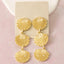 Triple Sea Shell Linked Dangle Earrings
