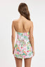 BREEZY TROPICAL WAIST TIE POINT TUBE MINI DRESS