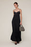 ELEGANT SILKY SLEEVELESS BRA TOP MAXI DRESS