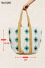 Floral Cotton Weave Tote Bag