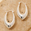 Long Pointed Oval Latch Hoop Earrings