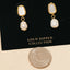 Gold Dipped Water Pearl Dangle Earrings