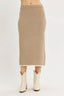 Contrast Crush Midi Skirt