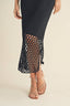 D3519   NET PATTERN ON BOTTOM KNITTED DRESS