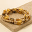 Small Marble Resin And Mini Metallic Beaded Bracelet Set