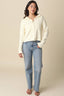 Elina Striped Collar Knit Top