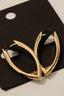Pointed Oval Hinge Hoop Earrings