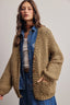 Olive chunky knit cardigan sweater 