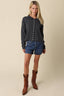 Elina Striped Collar Knit Top