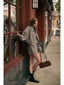Houndstooth Wrap-Front Mini Skort