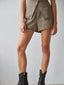 Woven Wool Shorts