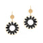 Black Oval Crystal Earring