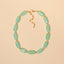 Marbled Cylinder Bead Necklace