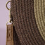 Tonal Arch Woven Straw Envelope Clutch