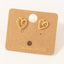 Gold Dipped Wire Heart Stud Earrings