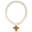 Gold Hammered Cross Necklace