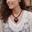 Chunky Tortoise Bead Heart Necklace