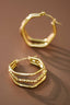18K Gold Plated Waterproof Stainless Steel Hoop Earrings - 7102