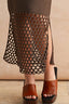 D3519   NET PATTERN ON BOTTOM KNITTED DRESS