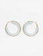 Blue Acrylic Hoop Earring