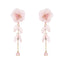 Pink Acrylic Flower Earring
