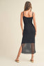 D3519   NET PATTERN ON BOTTOM KNITTED DRESS