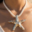 Starfish Twisted Cord Statement Necklace