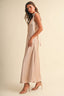 Scarf Set Sleeveless Midi Dress