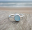 SS Minimalist Sea Glass Ring