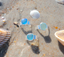 SS Wide Hammered Sea Glass Ring