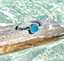 SS Thin Band Sea Glass Ring