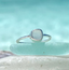 SS Minimalist Sea Glass Ring