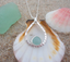 Sea Stamped Sterling Silver Teardrop Necklace