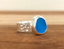 SS Wide Hammered Sea Glass Ring