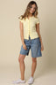 Leslie Sculpt Button-Front Knit Top