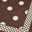 Polka Dot With Dotted Border Print Satin Square Scarf