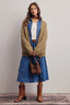 Olive chunky knit cardigan sweater 