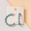 Gold Dipped Marble Beaded Earrings