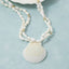 Large Sea Shell Pendant Double Strand Bead Necklace