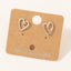 Gold Dipped Wire Heart Stud Earrings