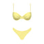 Yellow bikini set on a white background